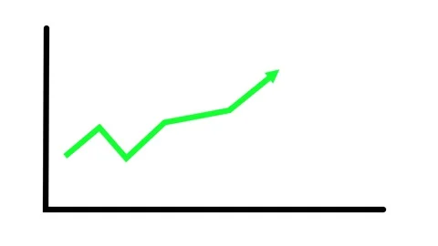 Cartesian graph up Stock Footage 234056799