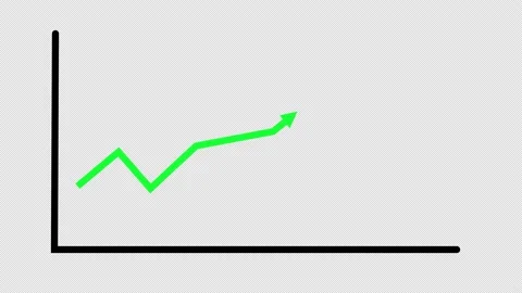Cartesian graph up NoBCK Stock Footage 234058358