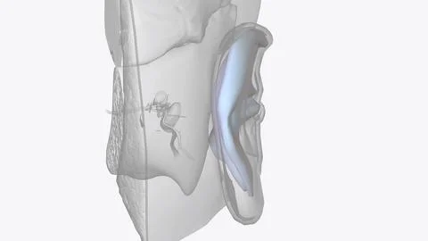 Cartilage is the thick tissue that creates the shape of your outer ear Stock Illustration