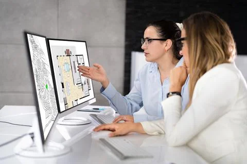 Cartographer Land Map Plot Fotos de archivo