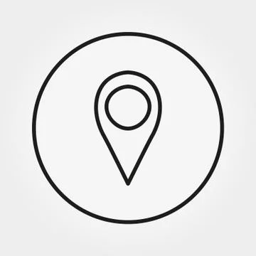 Cartographic mark of location, initial or final destination. Stock Illustration