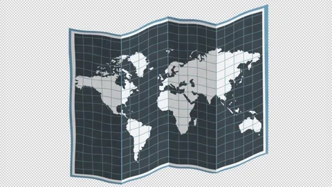 Cartography. Animation of the expanded world map. Cartoon Stock Footage 146719033