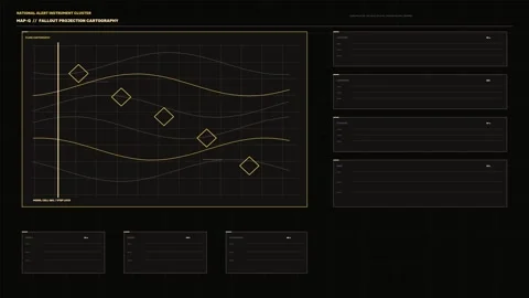 Cartography Data HUD Seamless Loop Stock Footage 342332053