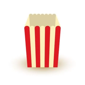 Carton bowl empty of popcorn vector icon. Stock Illustration