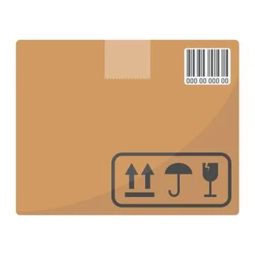 Carton box flat icon, logistic and delivery イラスト素材