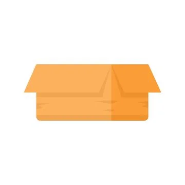 Carton box icon flat isolated 스톡 일러스트