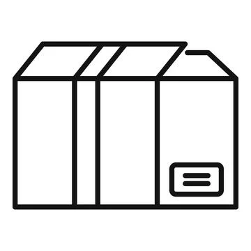 Carton box icon outline vector. Delivery package Stockillustratie