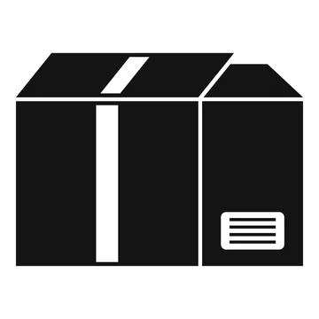 Carton box icon simple vector. Delivery package Stock Illustration