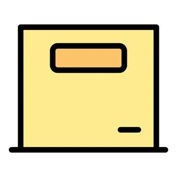 Carton box icon vector flat Illustrazione stock