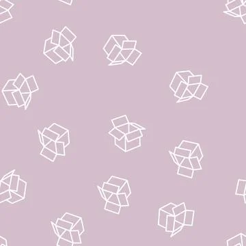Carton box line seamless pattern 库存插图