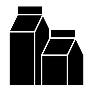 Carton box of milk solid icon. Kefir vector illustration isolated on white. Milk Stockillustratie