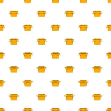 Carton box pattern, cartoon style Stock Illustration