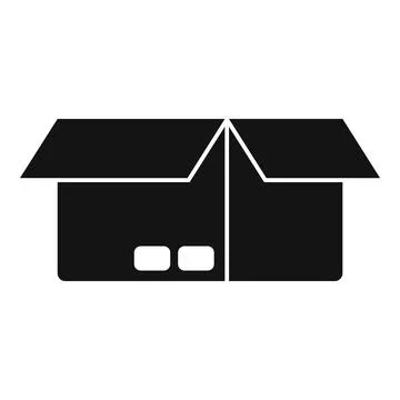 Carton box trash icon simple vector. Recycle paper Stock Illustration