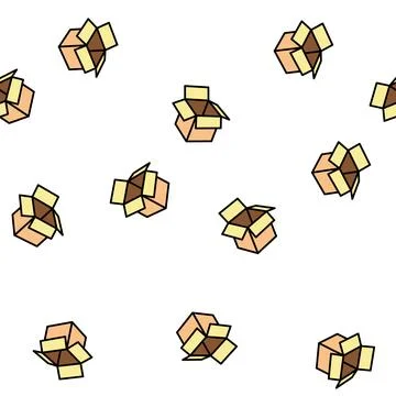 Carton box vector seamless pattern 스톡 일러스트