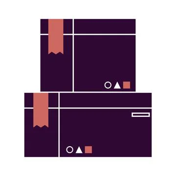 Carton boxes icon 스톡 일러스트