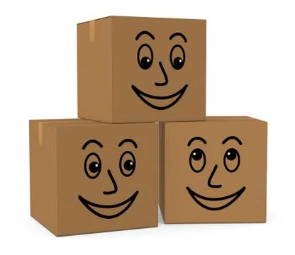 Carton boxes Stock Illustration