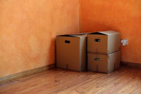 Carton boxes for relocation Foto stock
