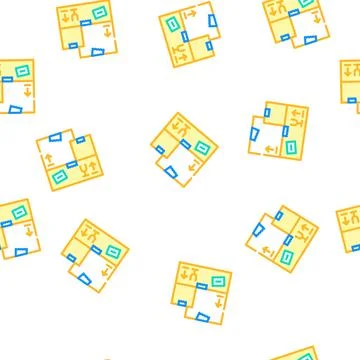 Carton boxes wholesale vector seamless pattern Stockillustratie