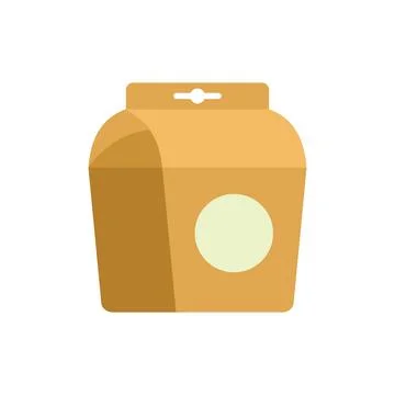 Carton candy box icon flat vector. Recycle pack Illustrazione stock
