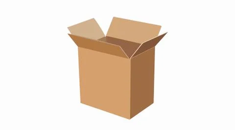Carton delivery packaging, Box Stock Illustration