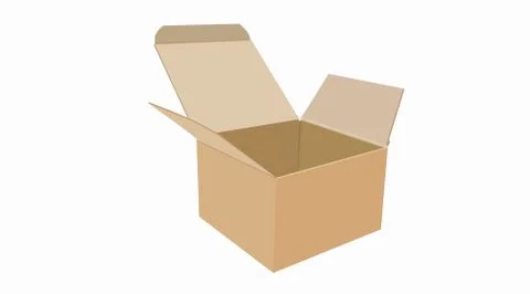 Carton delivery packaging, Box Stock Illustration