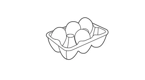 Carton or Box of Eggs Illustrazione stock