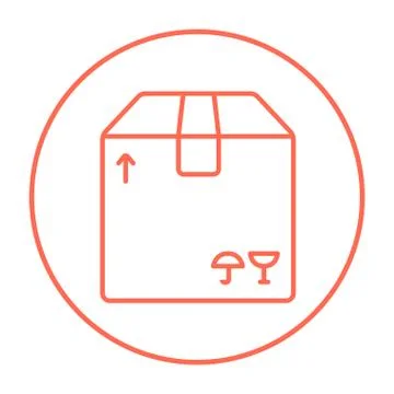 Carton package box line icon Stock Illustration