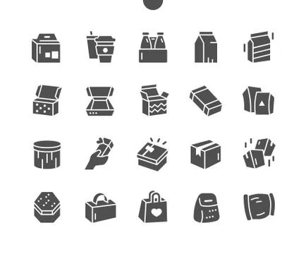 Carton packaging box. Mail containers in various shapes. Stockillustratie