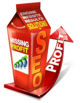 Carton seo missing profit Ilustração Stock