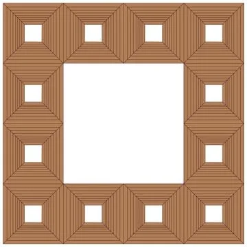 Carton square frame. Vector illustration. Stock Illustration