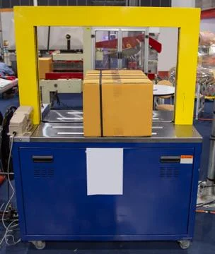 Carton strapping machine Stock Photos