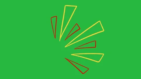 Cartoon 2D Animation Multicolored Outline Ray Burst Accent Overlay Видео 339335512