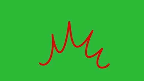 Cartoon 2D Animation Red Zigzag Anger Shock Expression Accent on Green Screen 動画素材 339335389