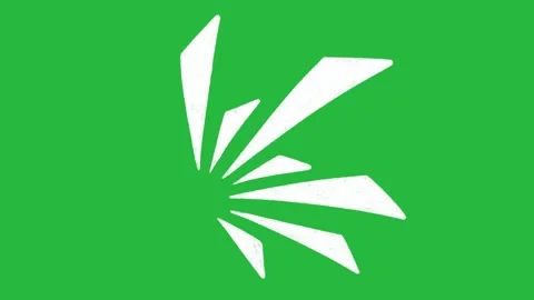 Cartoon 2D Animation Solid White Fan Ray Burst Accent Overlay on Green Screen Vidéo 339335533