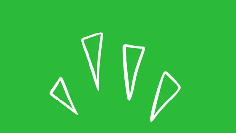 Cartoon 2D Animation White Outline Comic Spike Burst Accent on Green Screen Vídeos de archivo 339335468