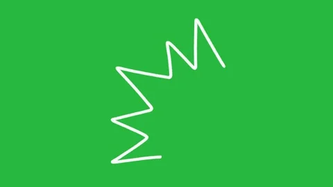 Cartoon 2D Animation Zigzag Comic Shock Burst Accent Overlay on Green Screen Vídeo Stock 339335510
