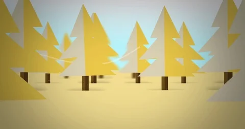 Cartoon 2D Autumn Vector Forest Fall Background Stock Footage 82281840