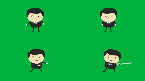 Cartoon 2d characters on green screen boy girl book and pencil Animated. Stock Footage 310122492