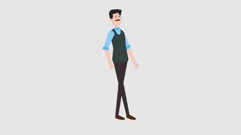 Cartoon 2D Flat Animation Video Stock Footage 281281705