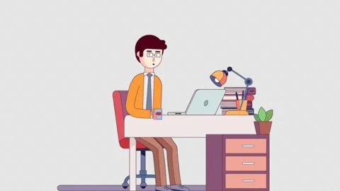 Cartoon 2D Flat Animation Video Stock Footage 281282372