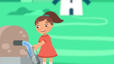 Cartoon 2D Flat Animation Video Stock Footage 281291464