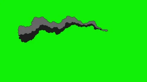 Cartoon 2d Fx Smoke Effects on a green screen. fog explosion, steam 4K video Stock Footage 314858956