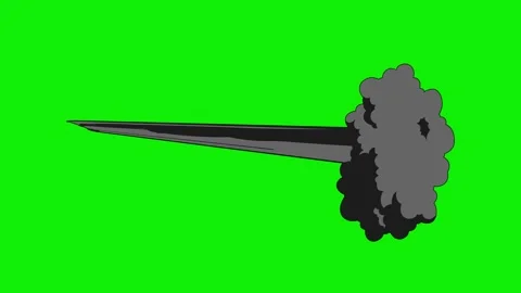 Cartoon 2d Fx Smoke Effects on a green screen. fog explosion, steam 4K video 動画素材 314858957