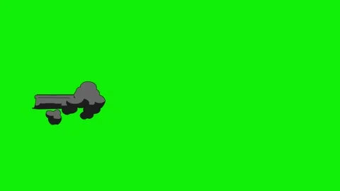 Cartoon 2d Fx Smoke Effects on a green screen. fog explosion, steam 4K video 스톡 동영상 314858958