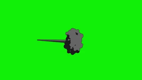 Cartoon 2d Fx Smoke Effects on a green screen. fog explosion, steam 4K video 库存影片 314858983