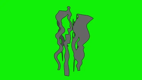 Cartoon 2d Fx Smoke Effects on a green screen. Stock Footage 316247227