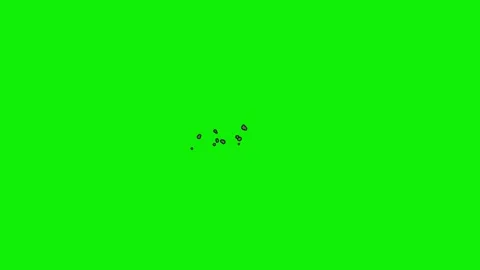Cartoon 2d Fx Smoke Effects on a green screen. Stock Footage 316247231