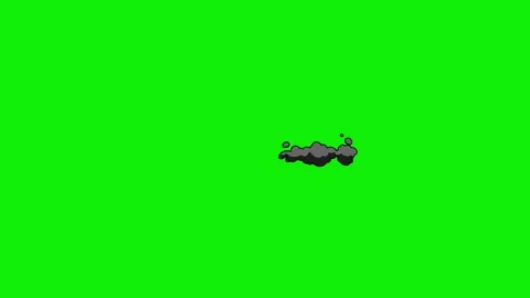 Cartoon 2d Fx Smoke Effects on a green screen. Cartoon fog explosion transitions Video stock 316247588