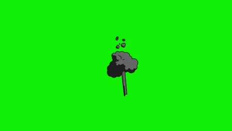Cartoon 2d Fx Smoke Effects on a green screen. Stock Footage 316247590