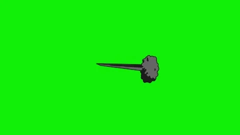 Cartoon 2d Fx Smoke Effects on a green screen. Video stock 316247591